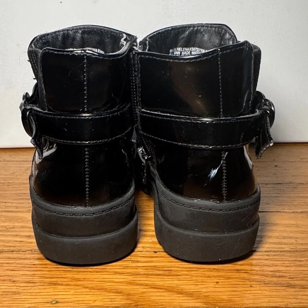 Sugar Black Kids Boots with Heart Accent